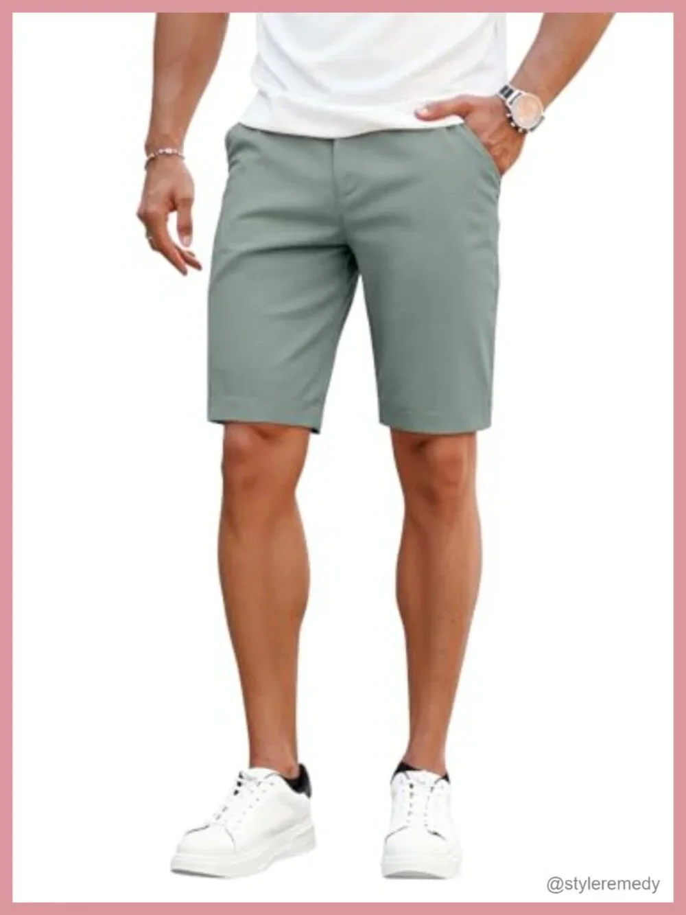 Men's Stretch Slim Fit Chino Shorts 7